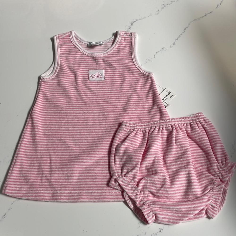 NWT Kissy Kissy Terry Cloth Whale Set with Matching Hat